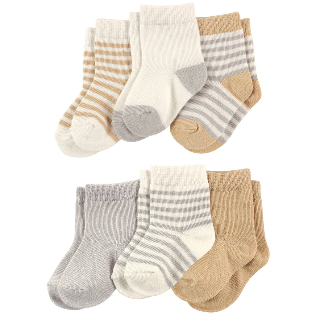 Touched by Nature Organic Cotton Socks, Neutral Stripes-Socks-The Baby Gift People