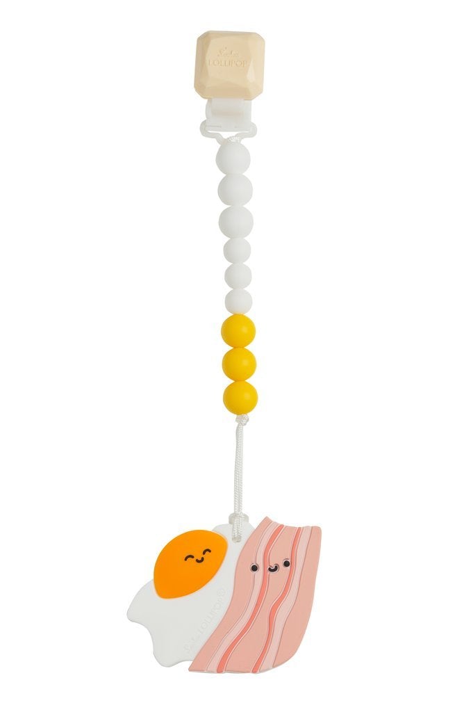 Bacon and Egg Teether Set-Pacifiers & Teethers-The Baby Gift People