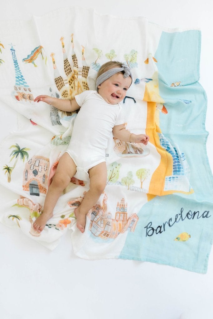 Barcelona Swaddle by Loulou Lollipop-Swaddling Blankets-The Baby Gift People