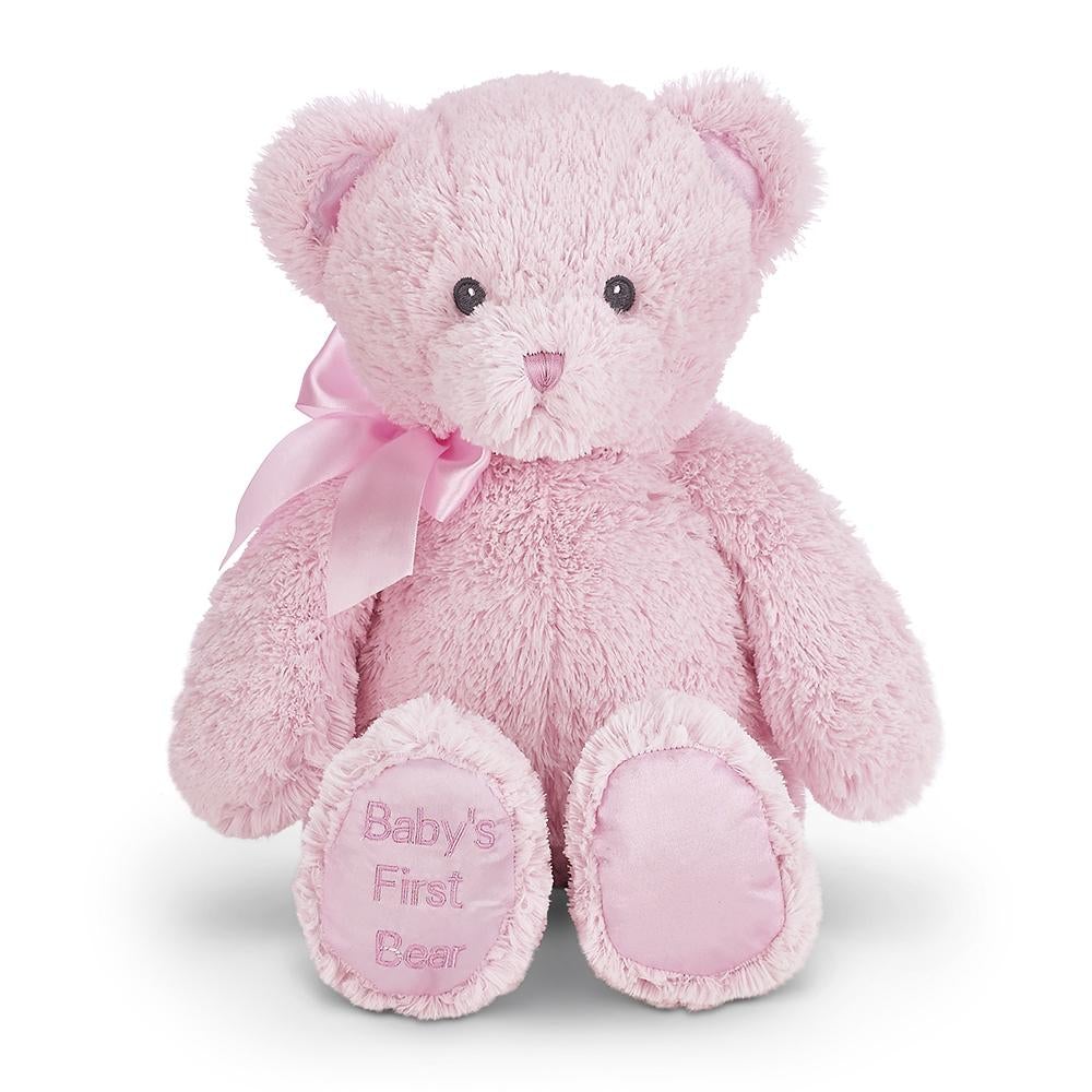 Bearington Baby's First Teddy Bear Pink-Stuffed Animals-The Baby Gift People