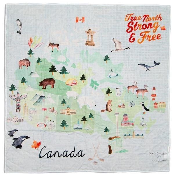 Canada Muslin Swaddle by LouLou Lollipop-Swaddling & Receiving Blankets-The Baby Gift People
