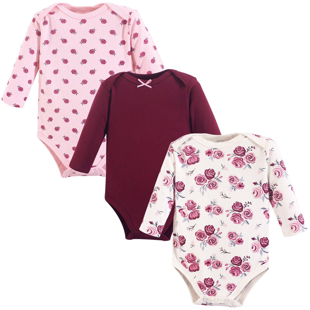Hudson Baby Cotton Bodysuits, Girl First Valentine Easter - Hudson