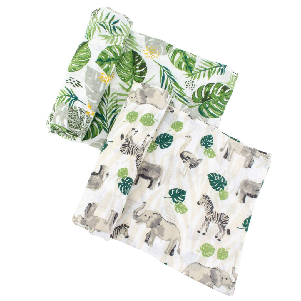 Jungle + Rainforest Classic Muslin Swaddle Blanket Set-Swaddling Blankets-The Baby Gift People