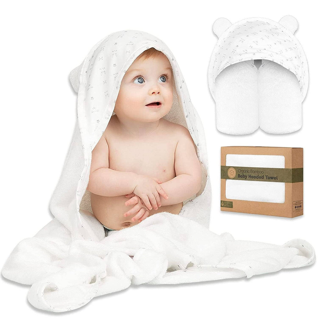 LUXE Organic Bamboo Hooded Towel (KeaStory)-The Baby Gift People