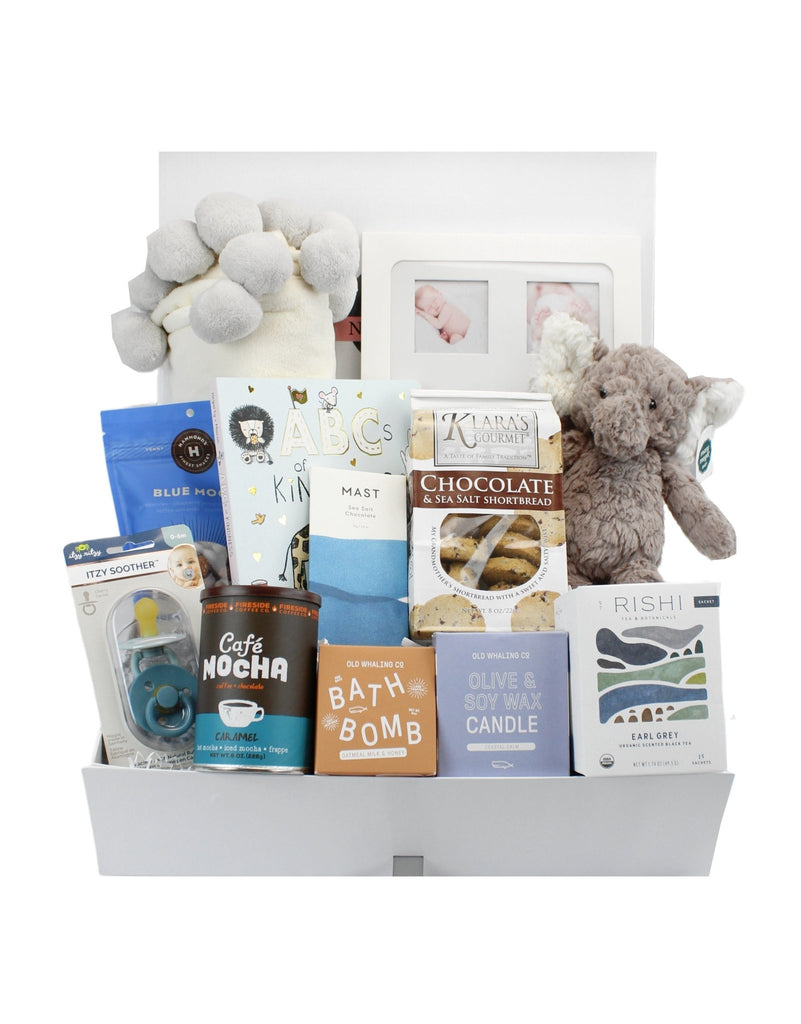 New Family Blue Baby Gift Box-Baby Gift Sets-The Baby Gift People