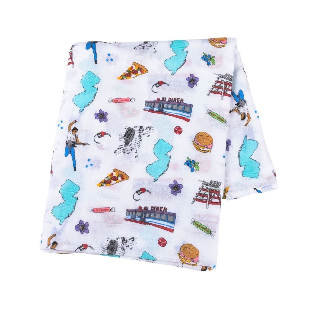 New Jersey Baby Swaddle Blanket (Unisex)-Swaddling Blankets-The Baby Gift People