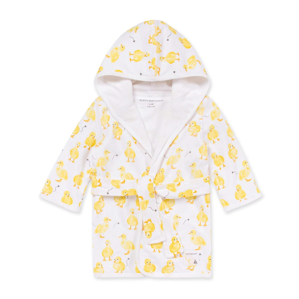 Organic Cotton Knit Terry Hooded Robe - Little Ducks-The Baby Gift People