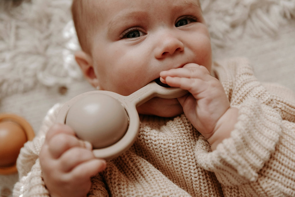 Rattle Toy - Ora | Beige-The Baby Gift People