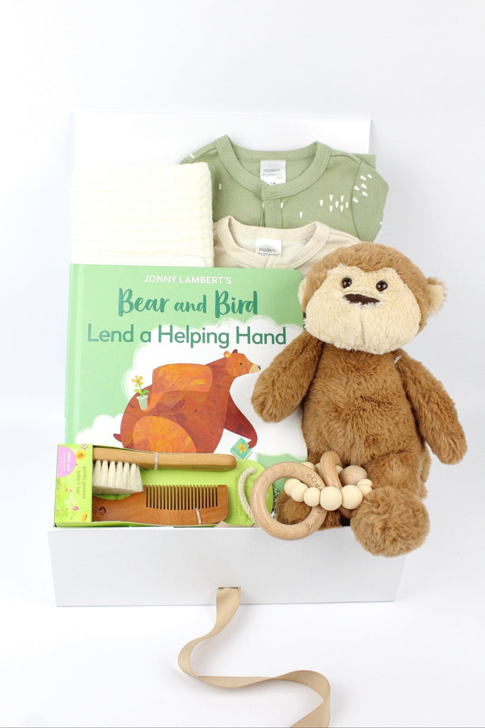 Sage and Mocha Baby Gift Box-Baby Gift Sets-The Baby Gift People