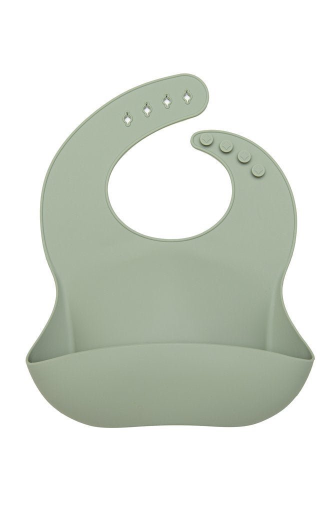 Silicone Bib - Silver Sage-Baby & Toddler-The Baby Gift People