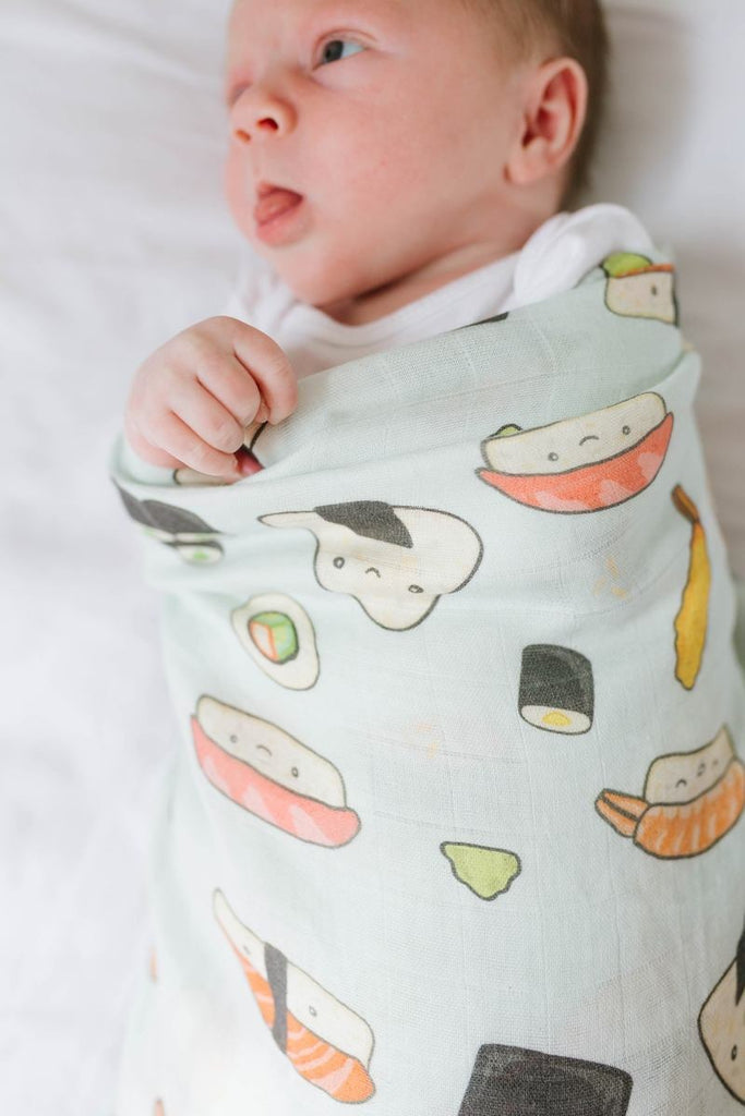 Sushi Swaddle by Loulou Lollipop-Swaddling Blankets-The Baby Gift People