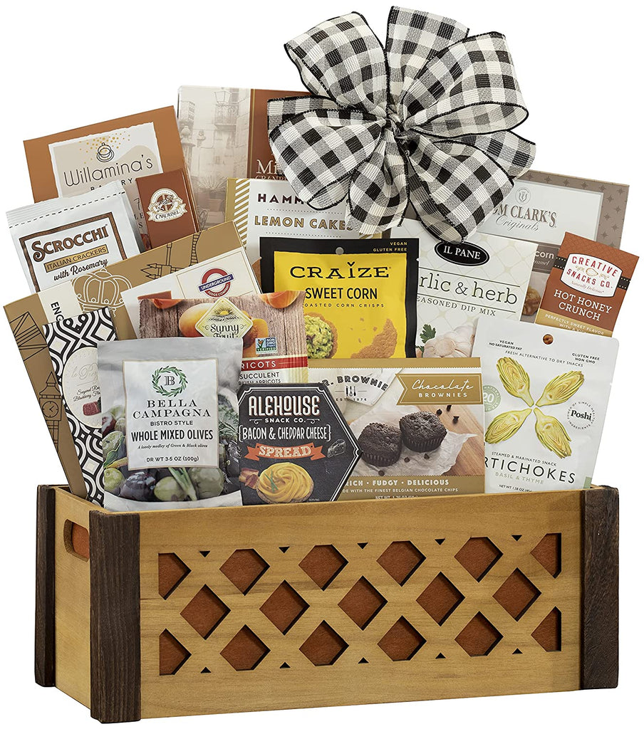 Sweet and Savory Gift in a Crate-Food Gift Baskets-The Baby Gift People