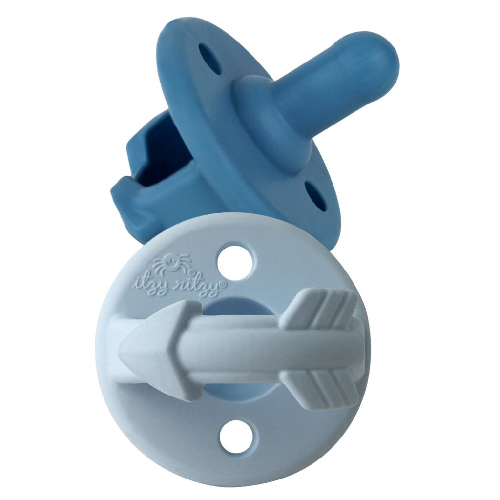 Sweetie Soother™ Pacifier Sets (2-pack) Blue arrows-Pacifiers & Teethers-The Baby Gift People