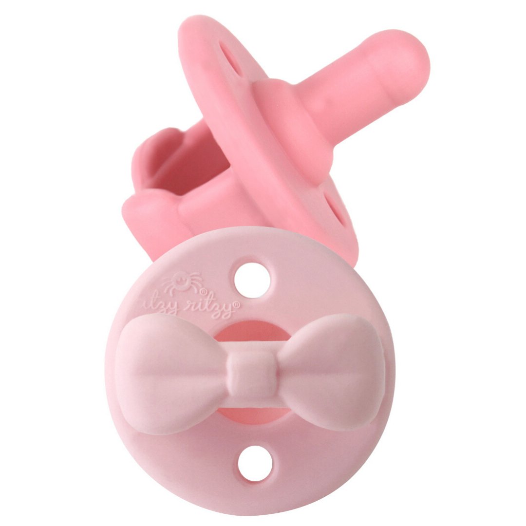 Sweetie Soother™ Pacifier Sets (2-pack) Pink Bows – The Baby Gift People