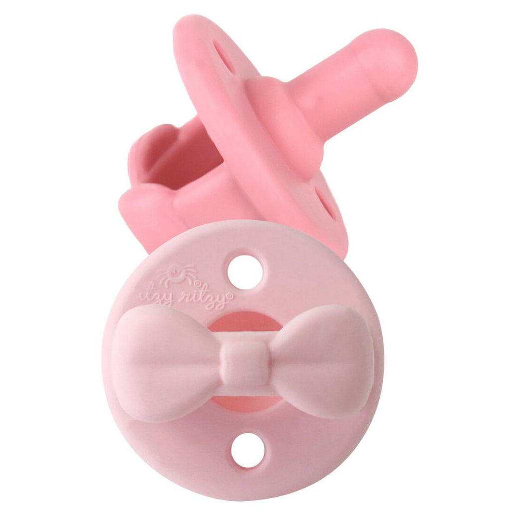 Sweetie Soother™ Pacifier Sets (2-pack) Pink Bows-Pacifiers & Teethers-The Baby Gift People