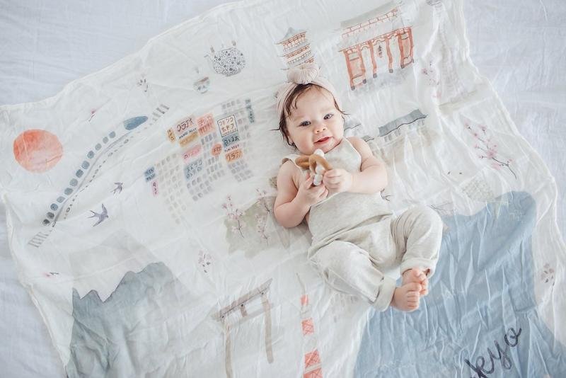 Tokyo Swaddle by Loulou Lollipop-Swaddle-The Baby Gift People