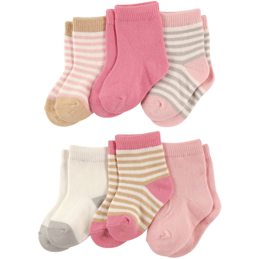 Touched by Nature Organic Cotton Socks, Girl Stripes-The Baby Gift People