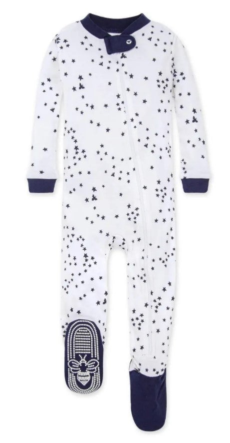 Twinkle Blue Star Print Organic Pajamas-Baby & Toddler Sleepwear-The Baby Gift People