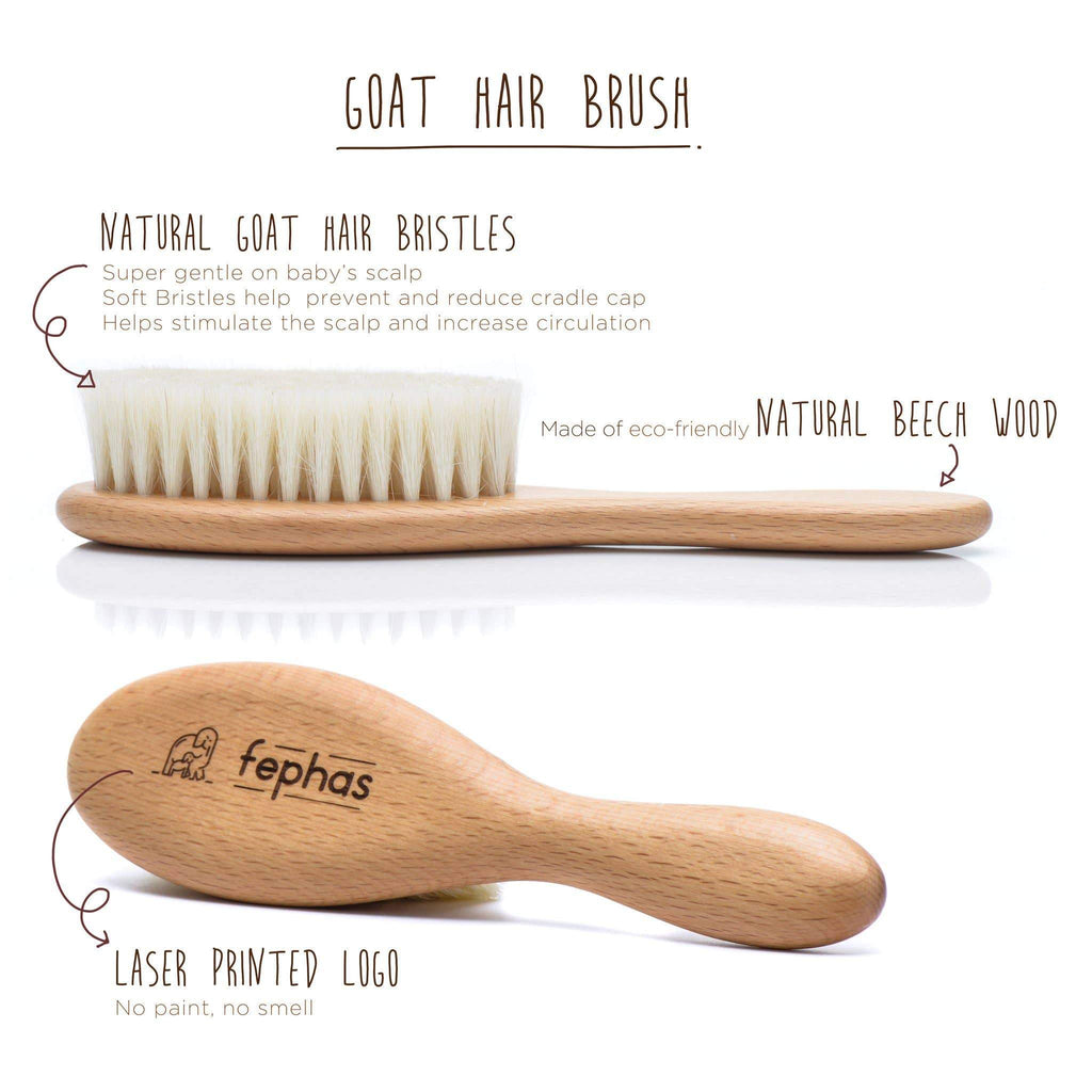 Wooden Baby Hair Brush Set-Combs & Brushes-The Baby Gift People